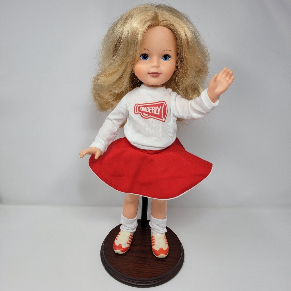 VINTAGE 1983 EUC TOMY Kimberly Doll in Cheerleader Outfit Doll *INCOMPLETE READ*